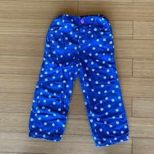 Organic TOBY TIGER CORD TROUSERS in blue & white polka dot- used